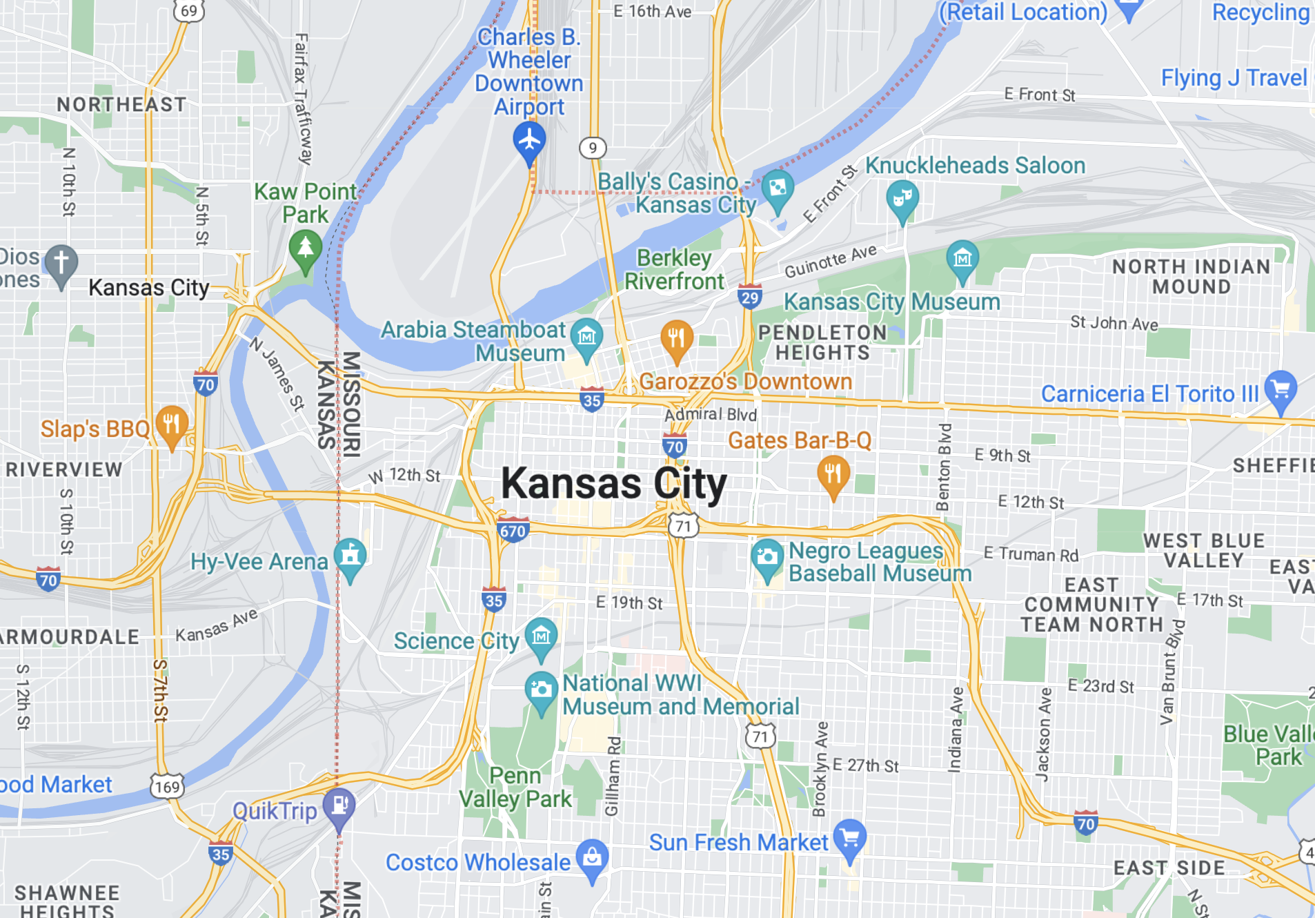 Kansas City map