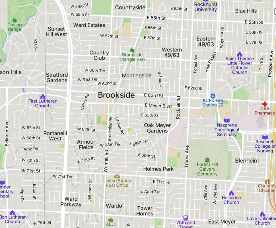 Brookside Map